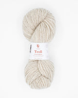 Troll ullgarn (Troll melert lys beige 02767)