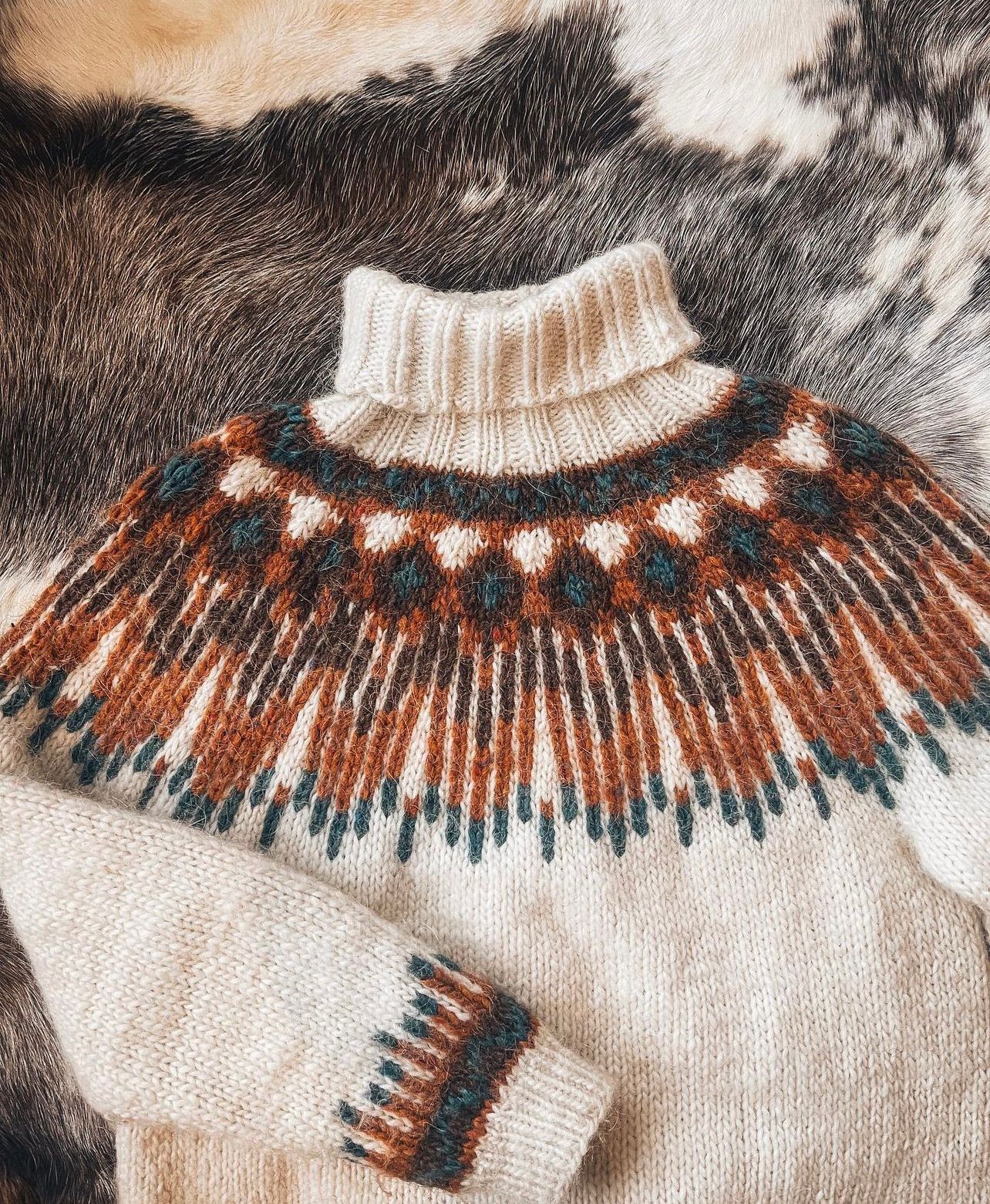 Hopi polar hvit og amber heather