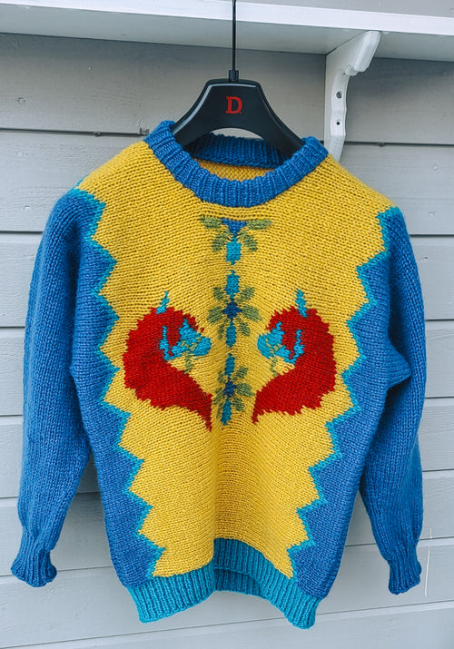 90s horse gul og kornblå