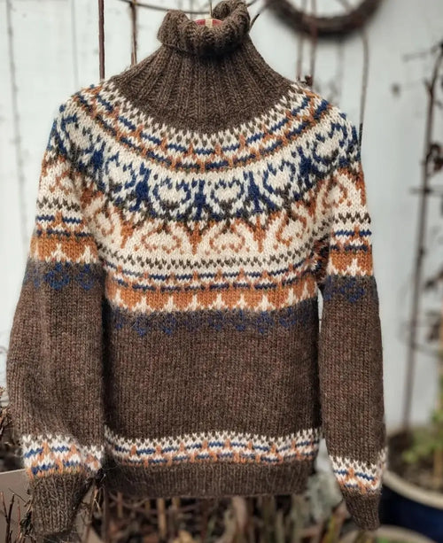 Alasuq polar chocolate & ecru heather - Villmarksgensere av Linka Neumann