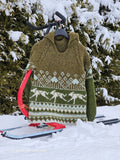 Femund kosegenser Mosegrønn - Villmarksgensere - Ullgenser - Wool sweater