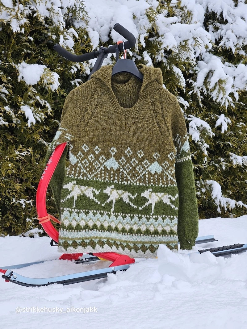 Femund kosegenser Mosegrønn - Villmarksgensere - Ullgenser - Wool sweater