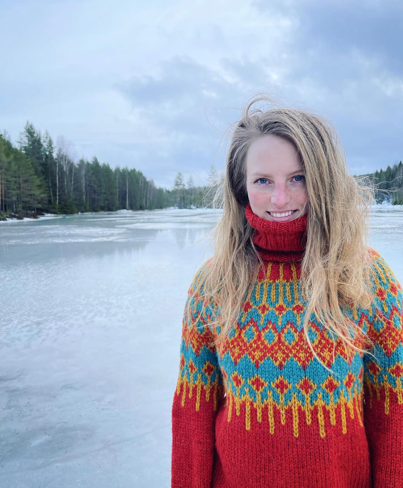 Føyka rustrød melert