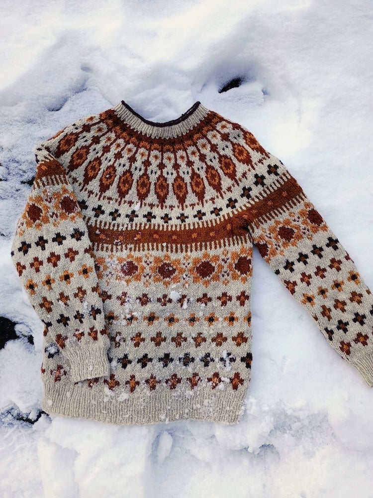 Katmandu melert lys beige og lys oransje