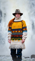 Nenana genser ecru heather og golden heather