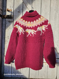 One week sleddog sweater dark magenta og minnie