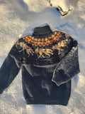 One week sleddog sweater mørk blågrå og revespor