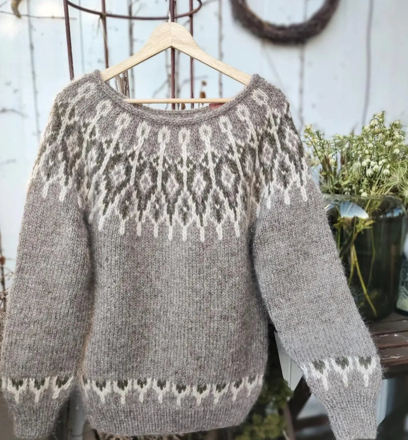 Tusseladd Polar oatmeal heather Villmarksgenser av Linka Neumann