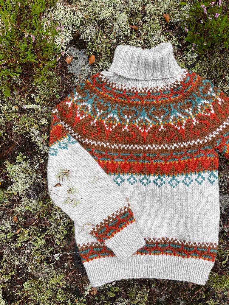 Alasuq Polar Brun og rustrød melert