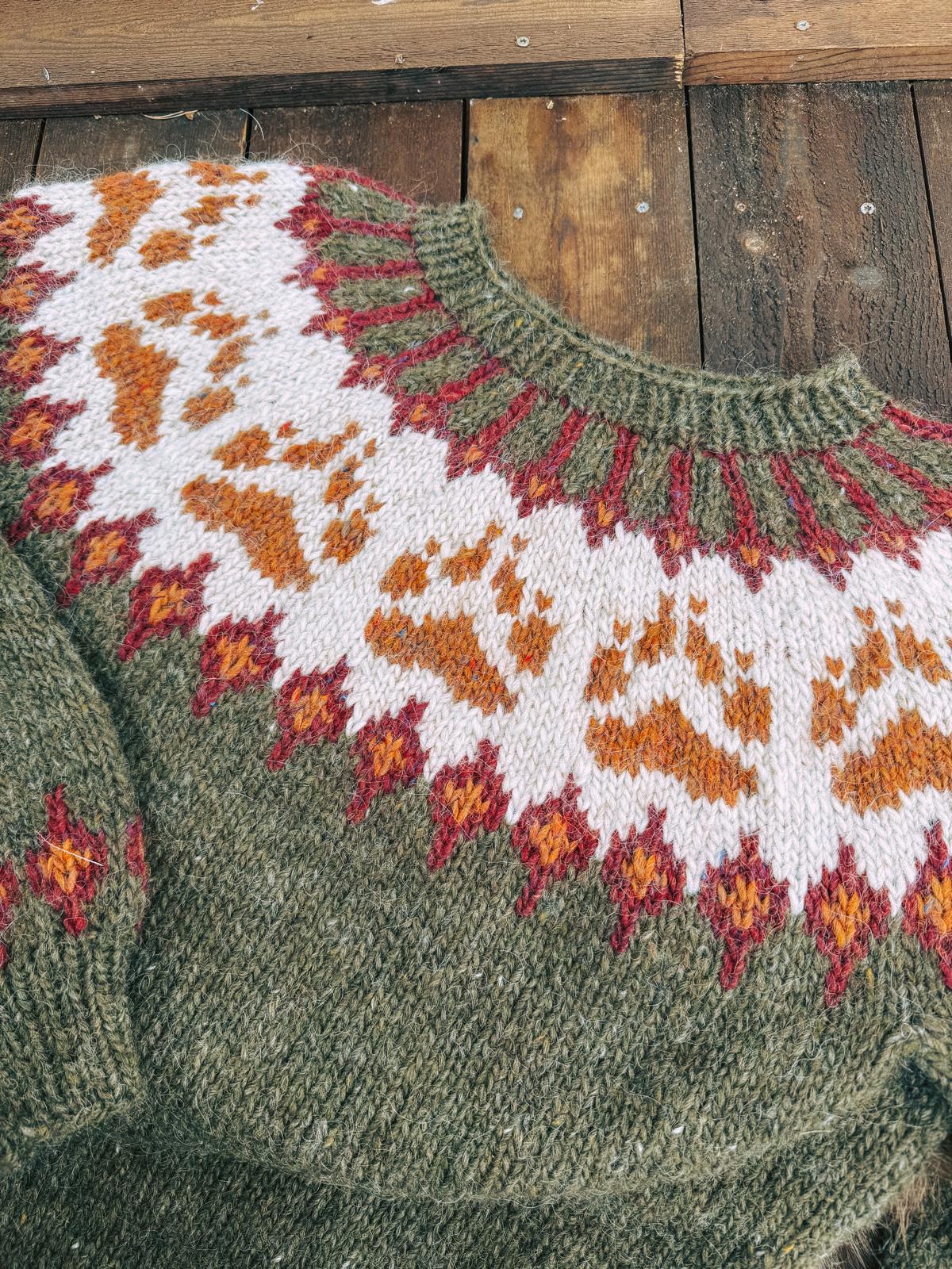 Villmarksgenseren highland green og amber heather