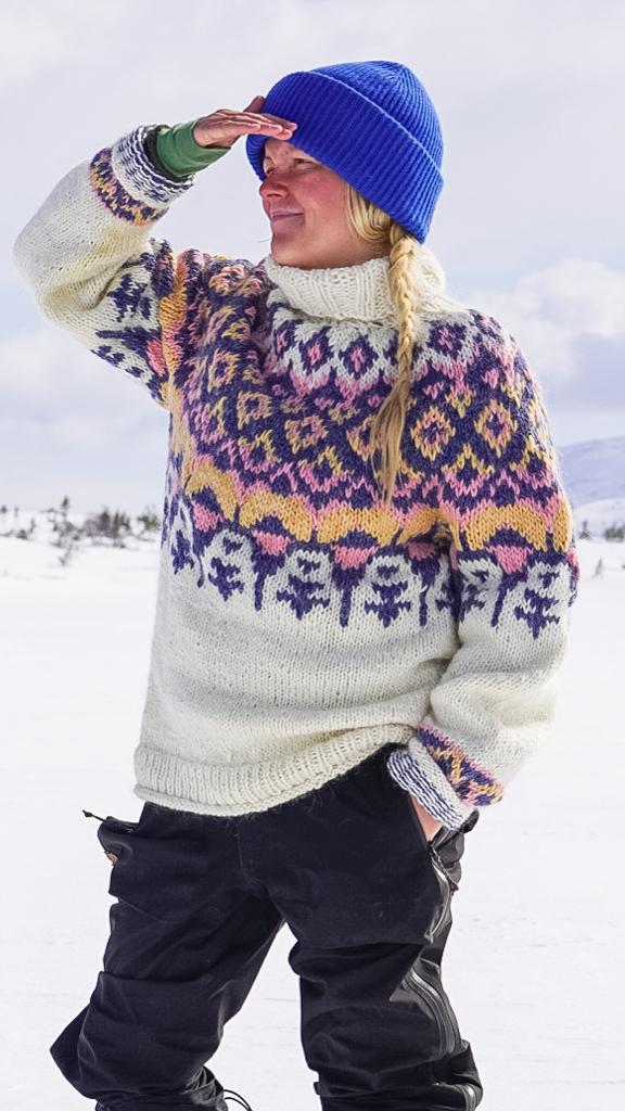 Matoaka POLAR hvit og rosa - Linka Neumann - Villmarksgenser