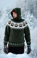 Villmarksgenseren cypress green og ecru heather