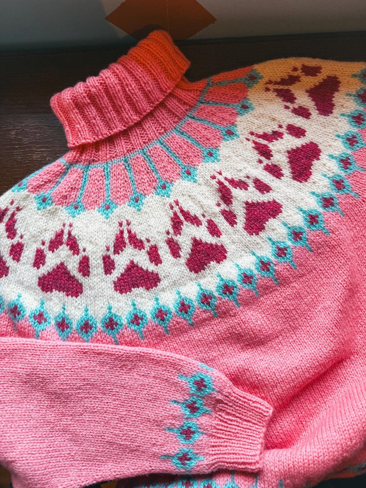 Villmarksgenseren mid-season pastellrosa og ubleket hvit