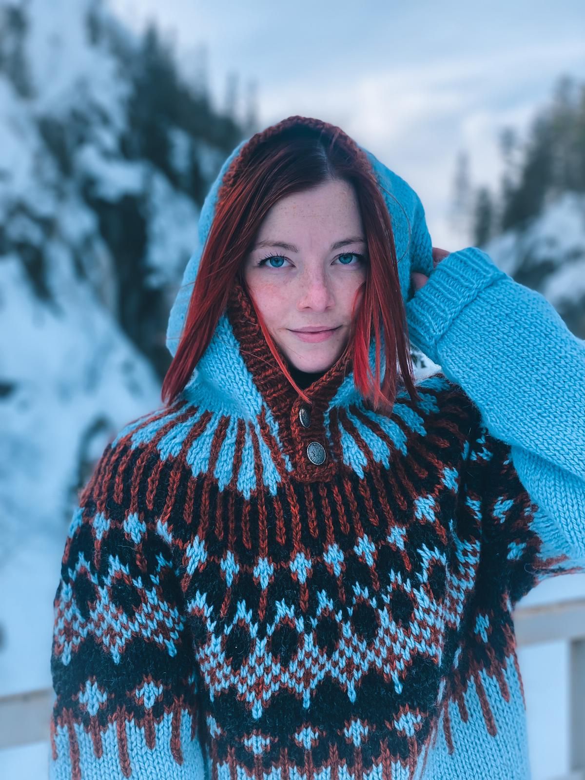 Føyka polarhette lys blåturkis