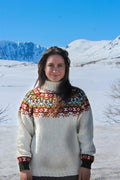 Arktisk sommer raglan hvit (norsk ull)