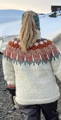 Hopi POLAR hvit og burnt orange - Garnpakke