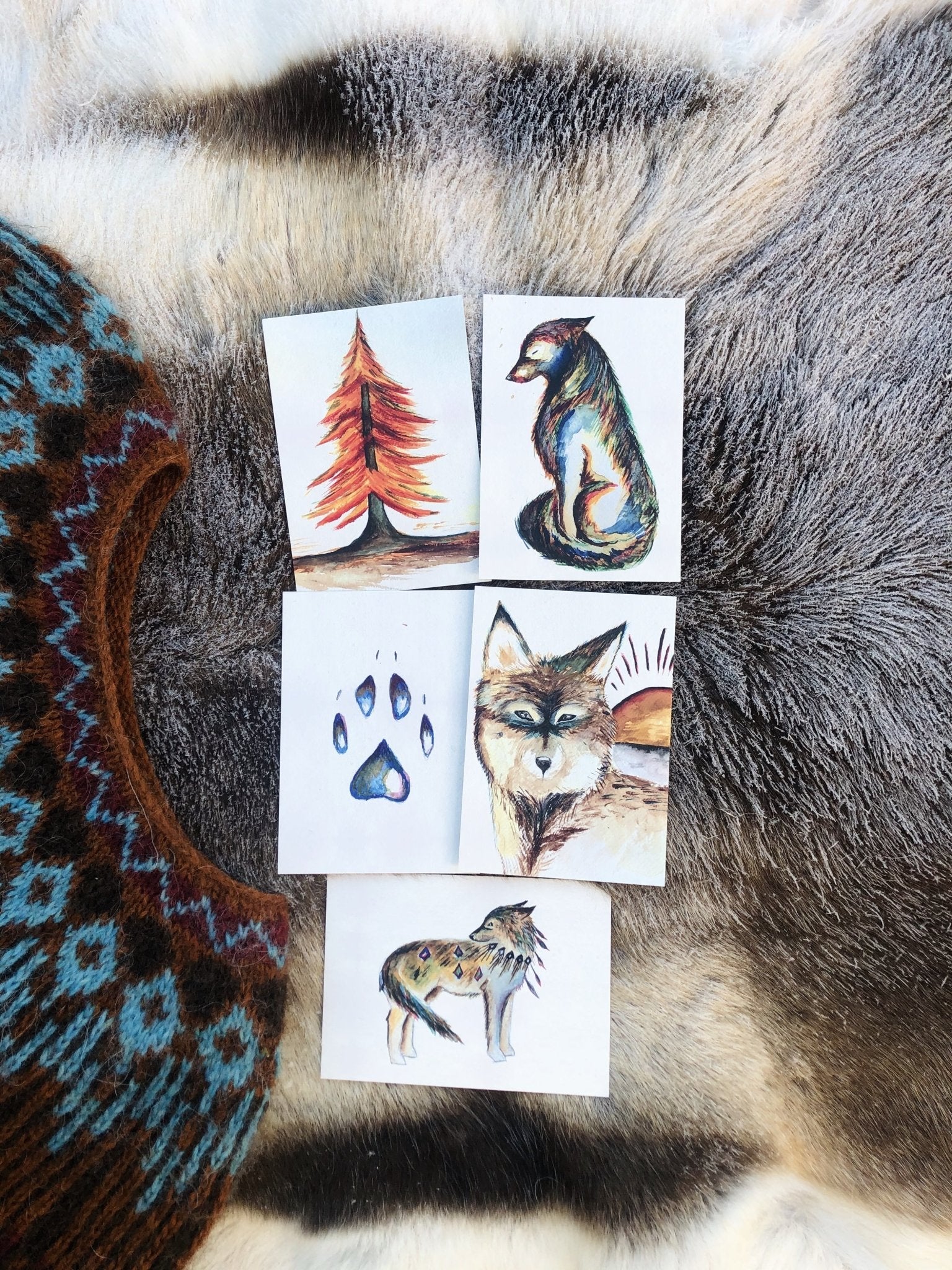 Høstskog 5 pack print