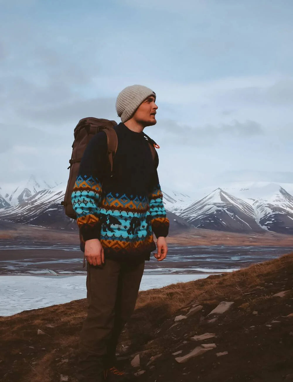 Kvitebjørn polar midtnattsblå