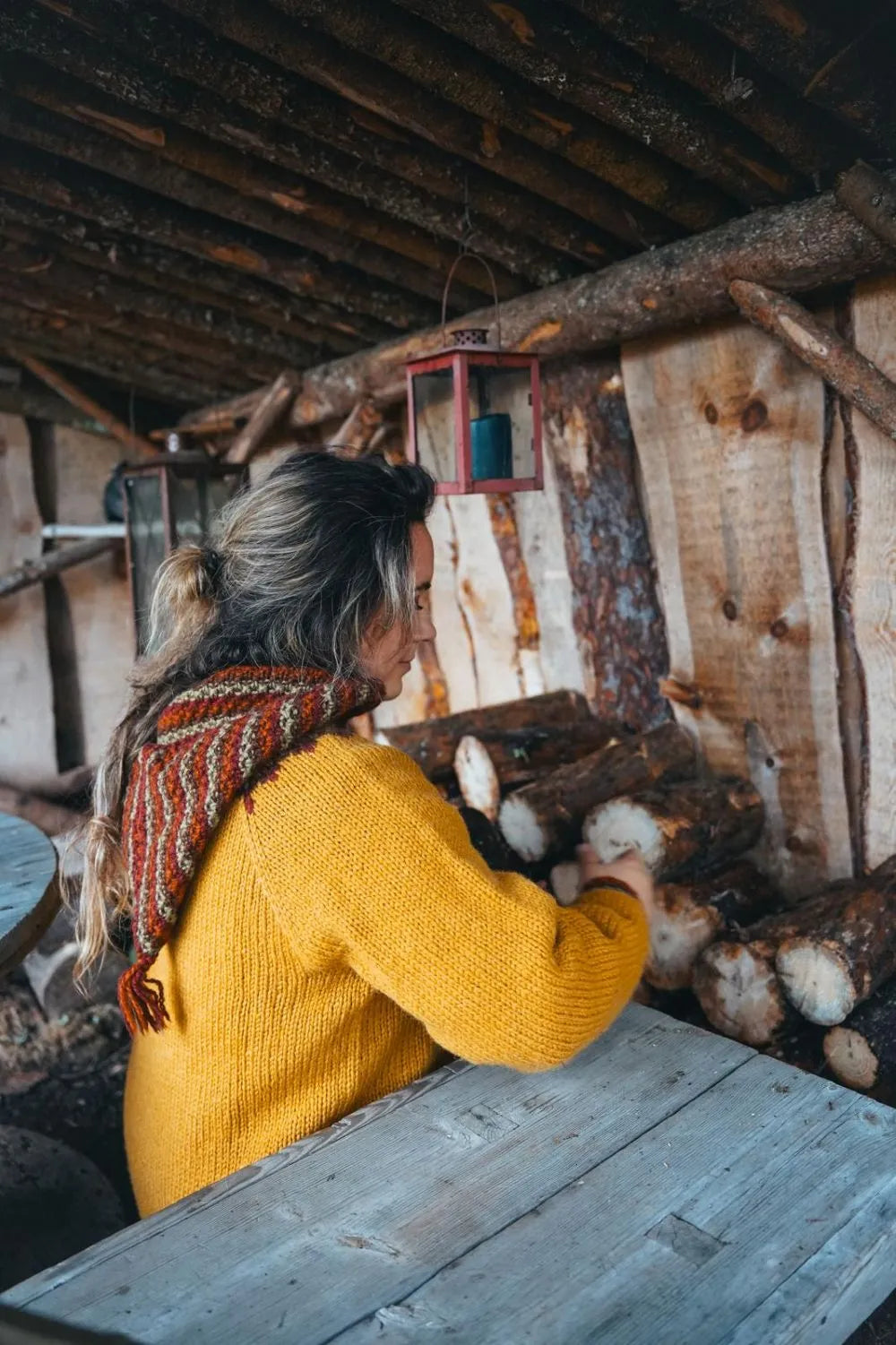 Harila base camp sweater mustard yellow