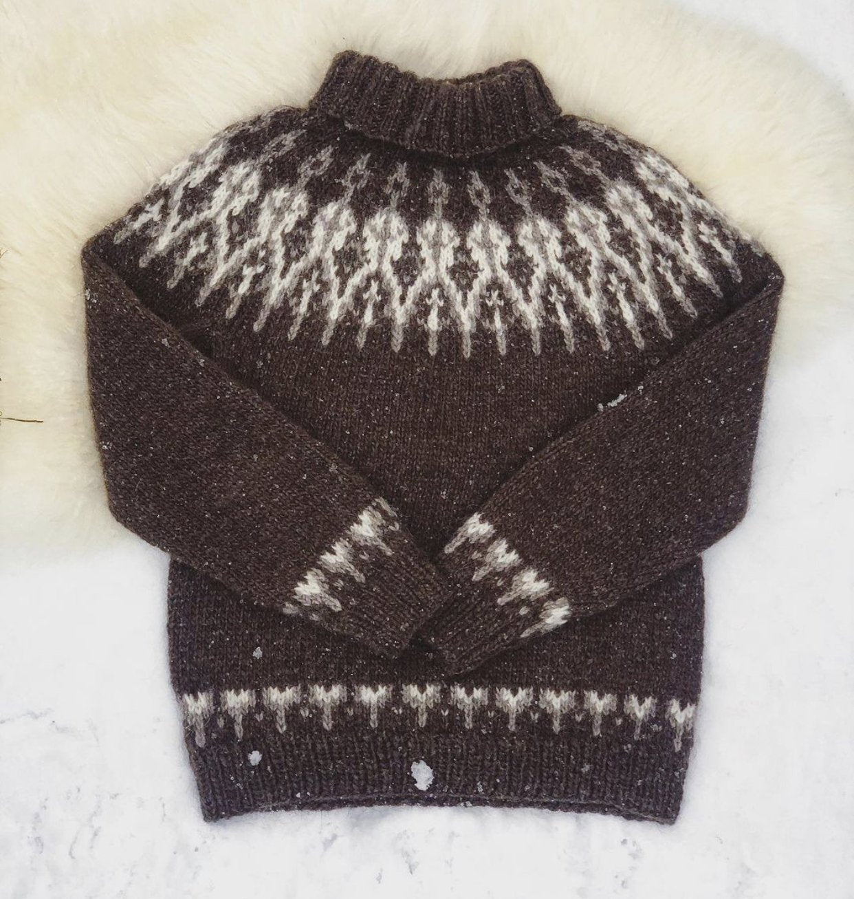 Tusseladd polar brun og beige