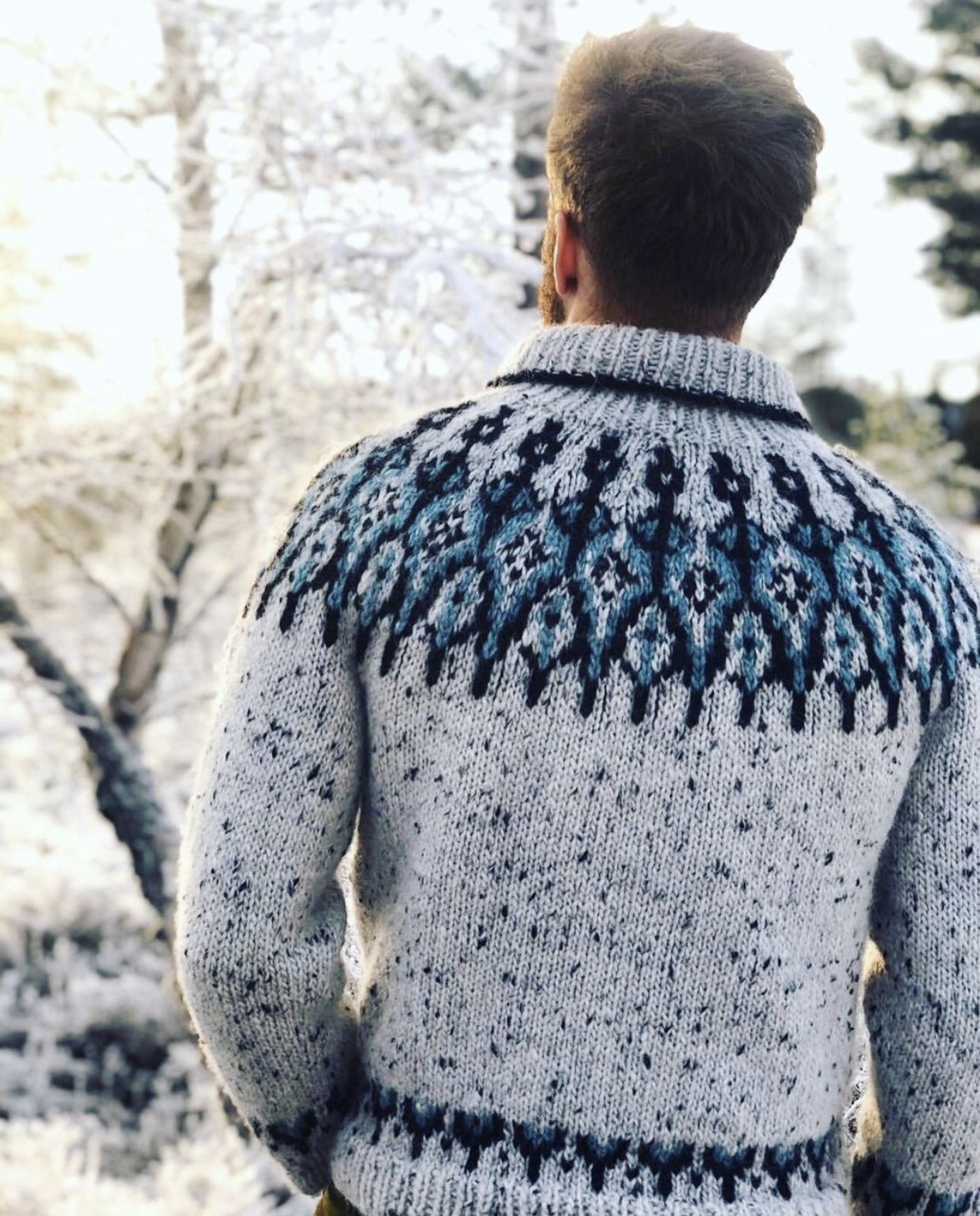Tusseladd polar grå tweed