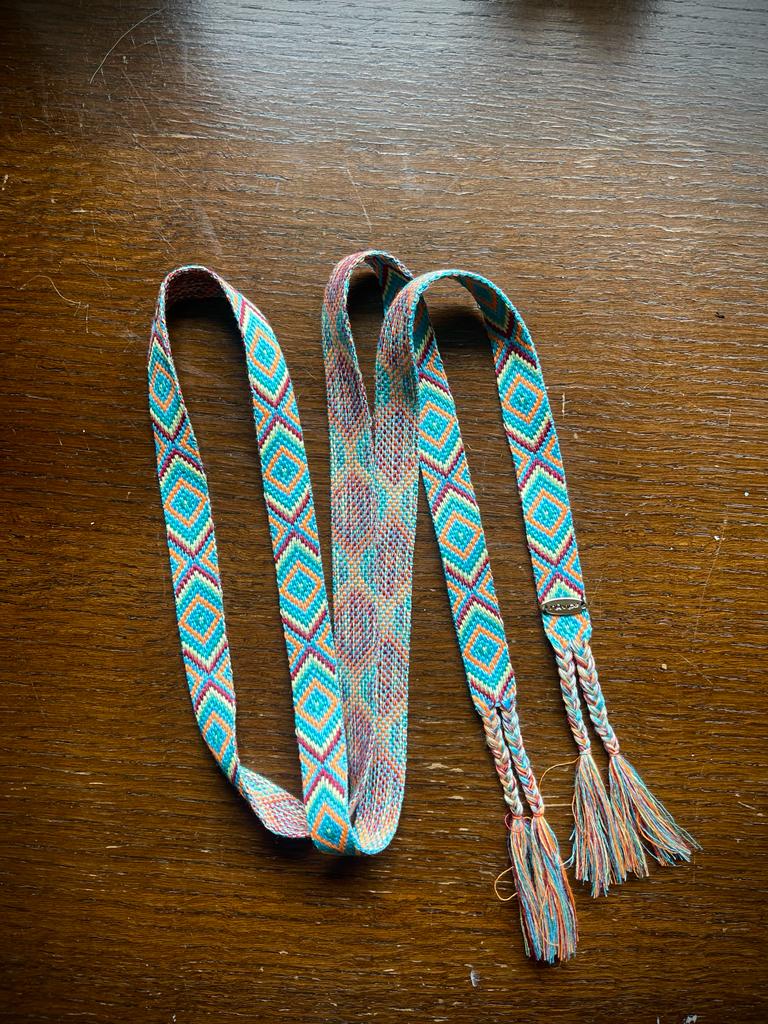 Tie belt Blue multicolor