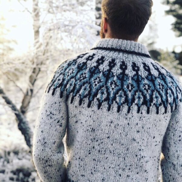 Tusseladd polar grå tweed