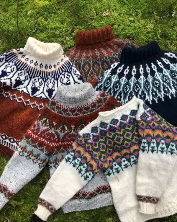 Royalty salg av håndstrikkede plagg