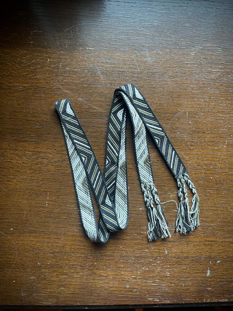Tie belt black/cream - Linka Neumann Villmarksgensere