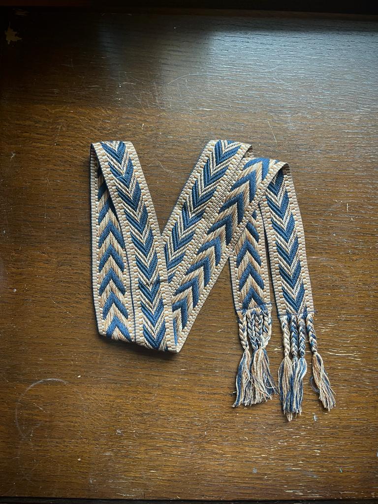 Tie belt brown/navy Linka Neumann Villmarksgensere