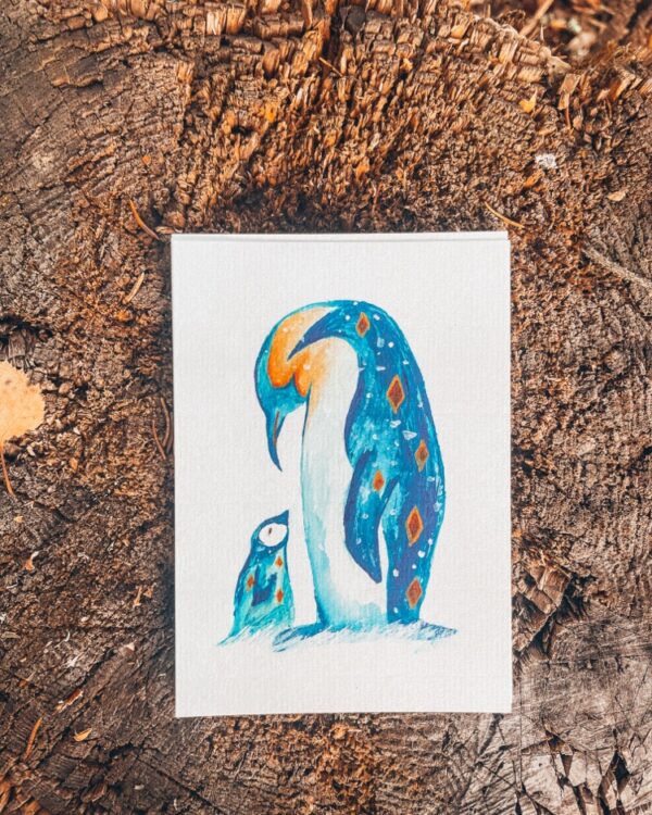 Pinguine aus A6-Karte