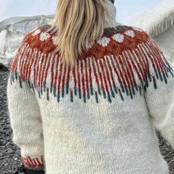 Hopi POLAR hvit og burnt orange - Garnpakke