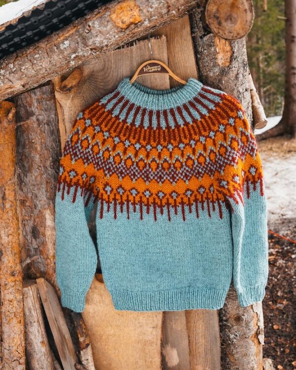 Føyka melert lys blåturkis