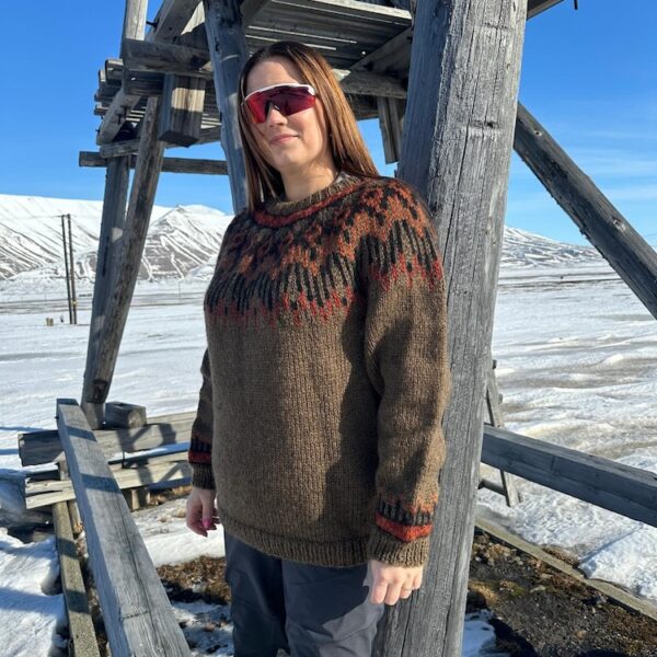 Hopi polar lys brun og kobberrød melert