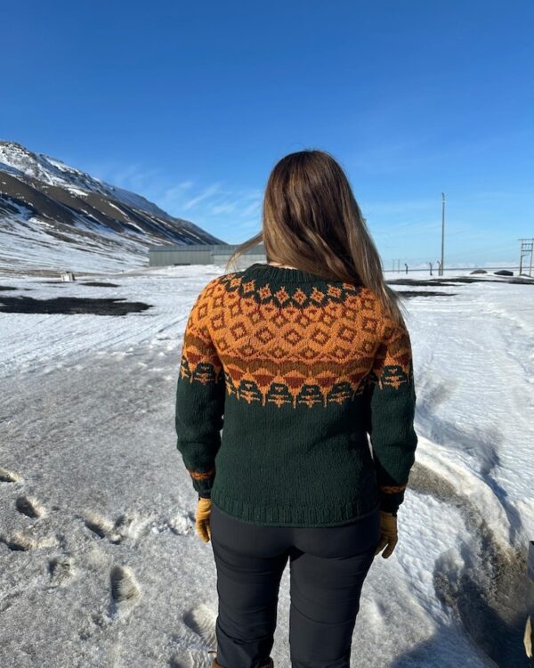 Matoaka rundfelling dyp mørk grønn og lys rustoransje