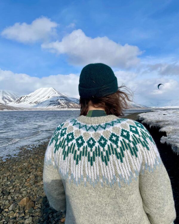 Hopi polar melert grå og isblå