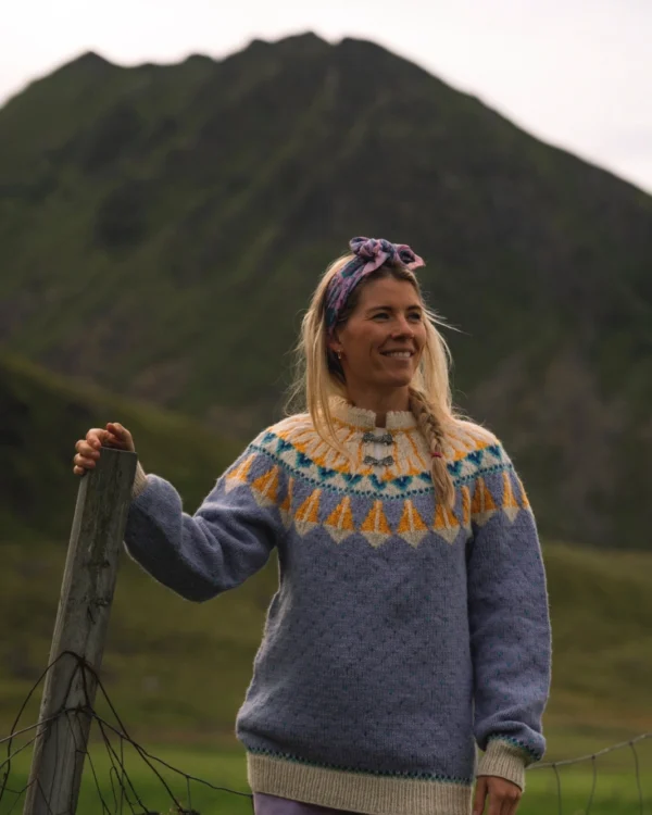 Sjøpapegøye strikket genser - LInka Neumann