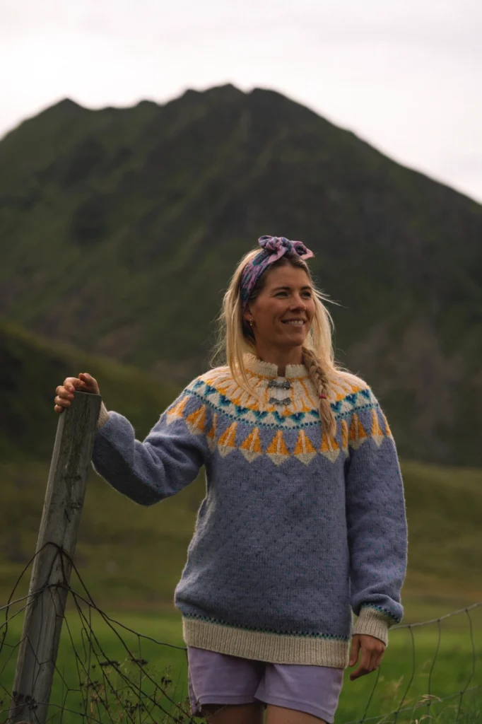 Sjøpapegøye strikket genser - LInka Neumann