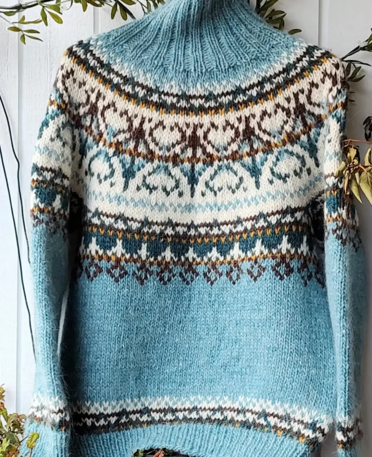 Alasuq polar arctic exposure and chocolate wilderness sweater from Linka Neumann