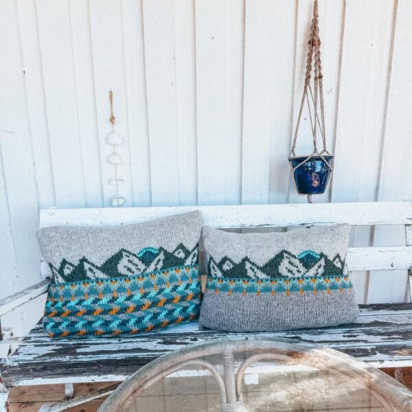 Harila putesett lys grå og petrol