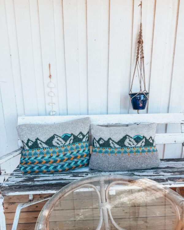 Harila putesett lys grå og petrol