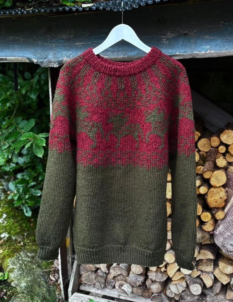 Norse-Horse mosegrønn og rød melert fra Villmarksgensere av Linka Neumann