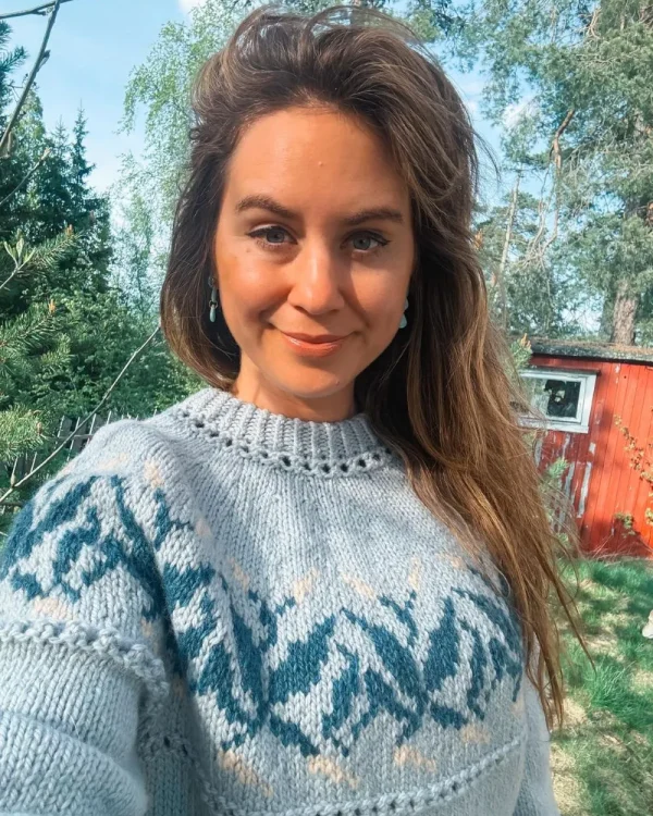 Rhim Isblå fra Vårkolleksjonen Villmarksgensere av Linka Neumann