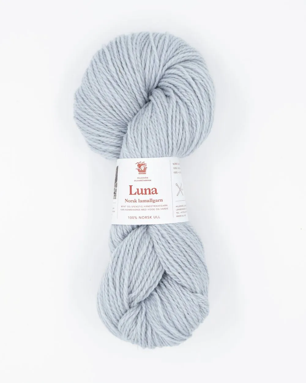 Luna wool yarn light blue gray 409