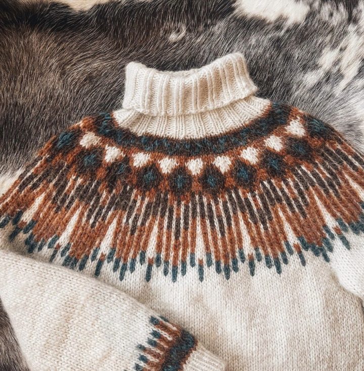 Hopi polar hvit og amber heather